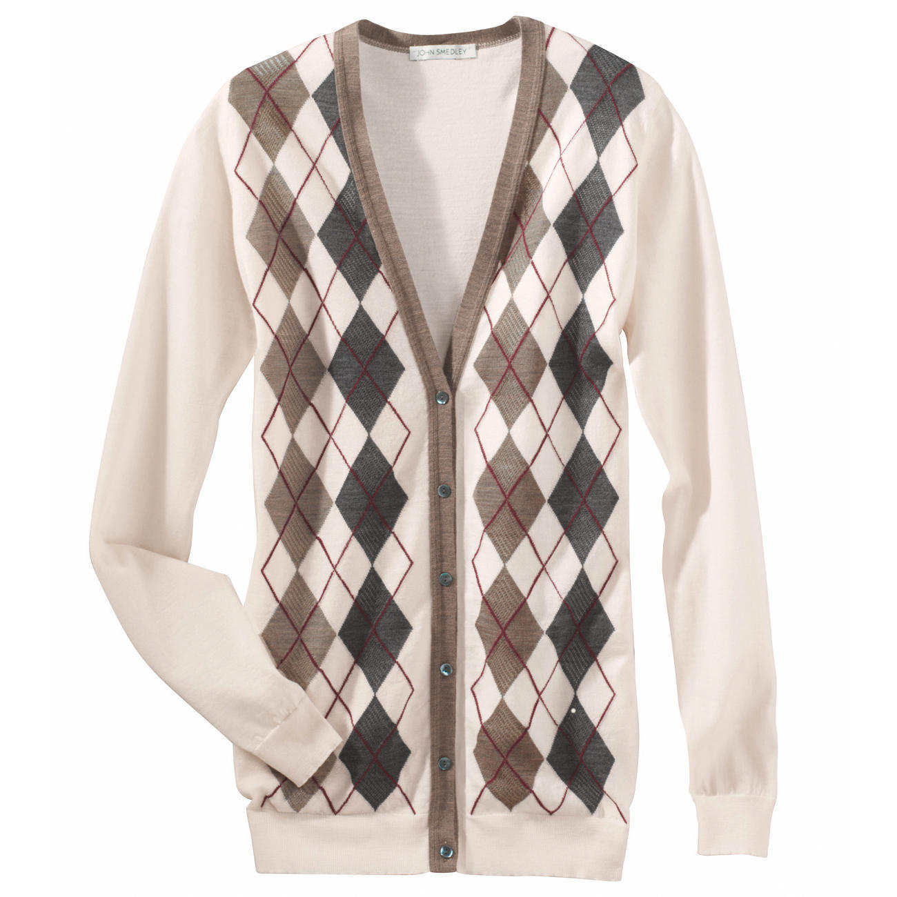 argyle crop cardigan