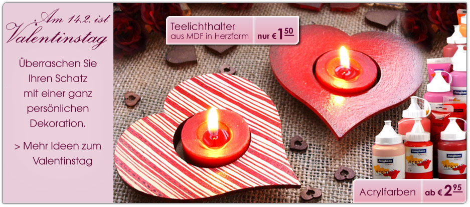 Am 14. Februar ist Valentinstag  – Überraschen Sie Ihren Schatz mit einer ganz persönlichen Dekoration