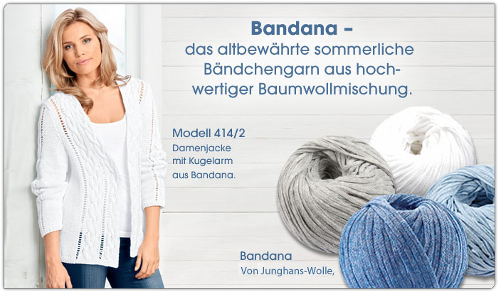 Bandana - das altbewährte sommerliche Bändchengarn aus hochwertiger Baumwollmischung.